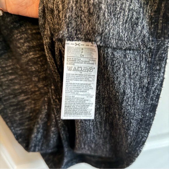 GAP Dress Size S Softspun Ribbed Cowlneck Marled Grey Beautiful Drape 3/4 sleeve - Picture 6 of 10